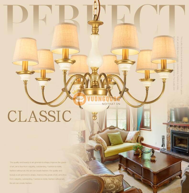 Đèn chùm đồng cao cấp sang trọng tinh tế ABR161-1